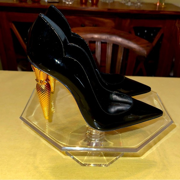 Christian Louboutin Lipchick Pump Black Patent Leather 100MM 38.5 - Picture 3 of 17